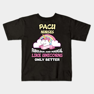 Funny PACU Nurse Appreciation Unicorn Lover Trendy Gift Kids T-Shirt